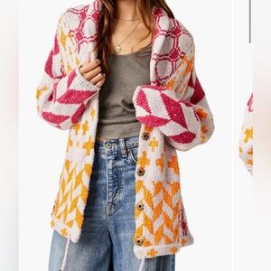 NWT Free People Bright and optimistic cardi Size:L